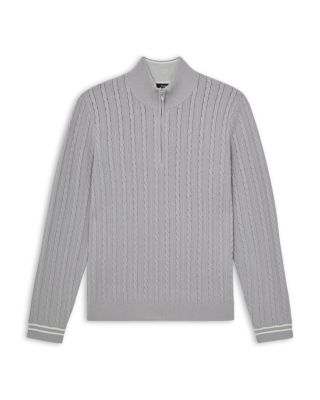 Tuscano Quarter Zip Cable Knit Sweater