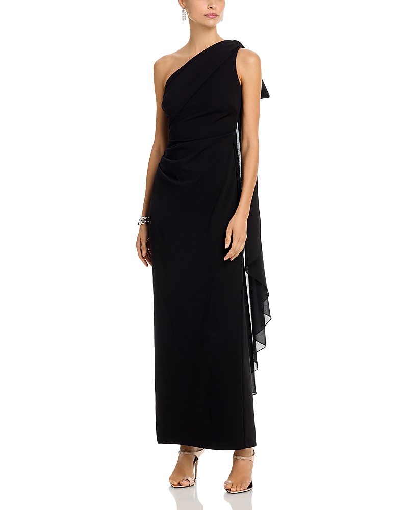 Aqua Scuba Crepe One Shoulder Dress - Exclusive