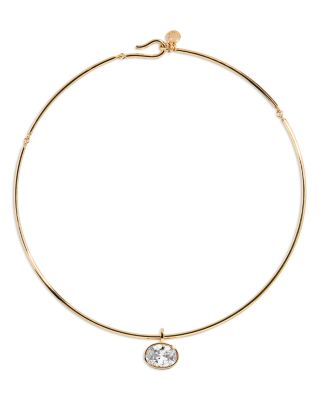 Lexi Crystal Solitaire Collar Necklace, 16"