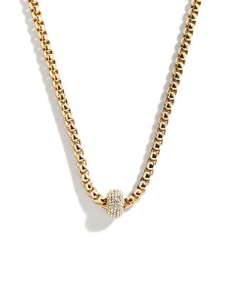 Pav&eacute; Rondelle Jonie Necklace, 16-19"
