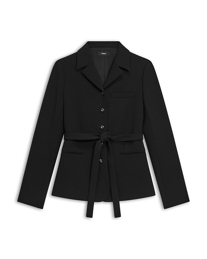 Theory Tie Waist Jacket In Black