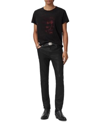 Short Sleeve Raw Edge Graphic Crewneck Tee