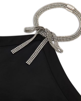 Sina Embellished Necklace Mini Dress