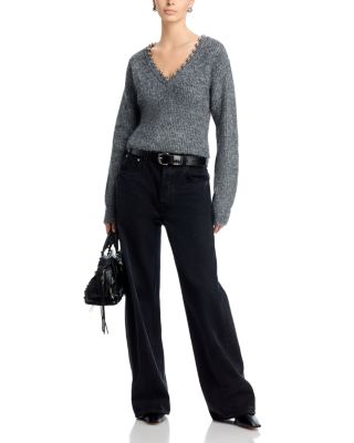 Silver Lining Metallic Trim Sweater