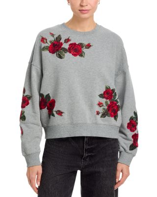 Teddy Rose Embroidered Sweatshirt