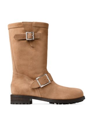 Women's Biker Mid Buckle Boots