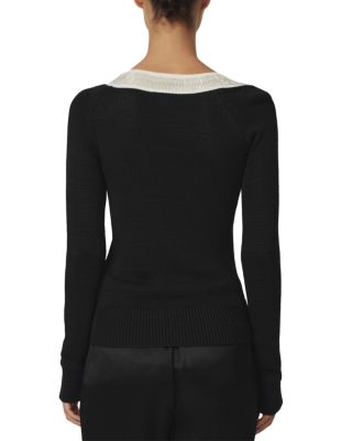 Aubrey Asymmetric Beaded Sweater 