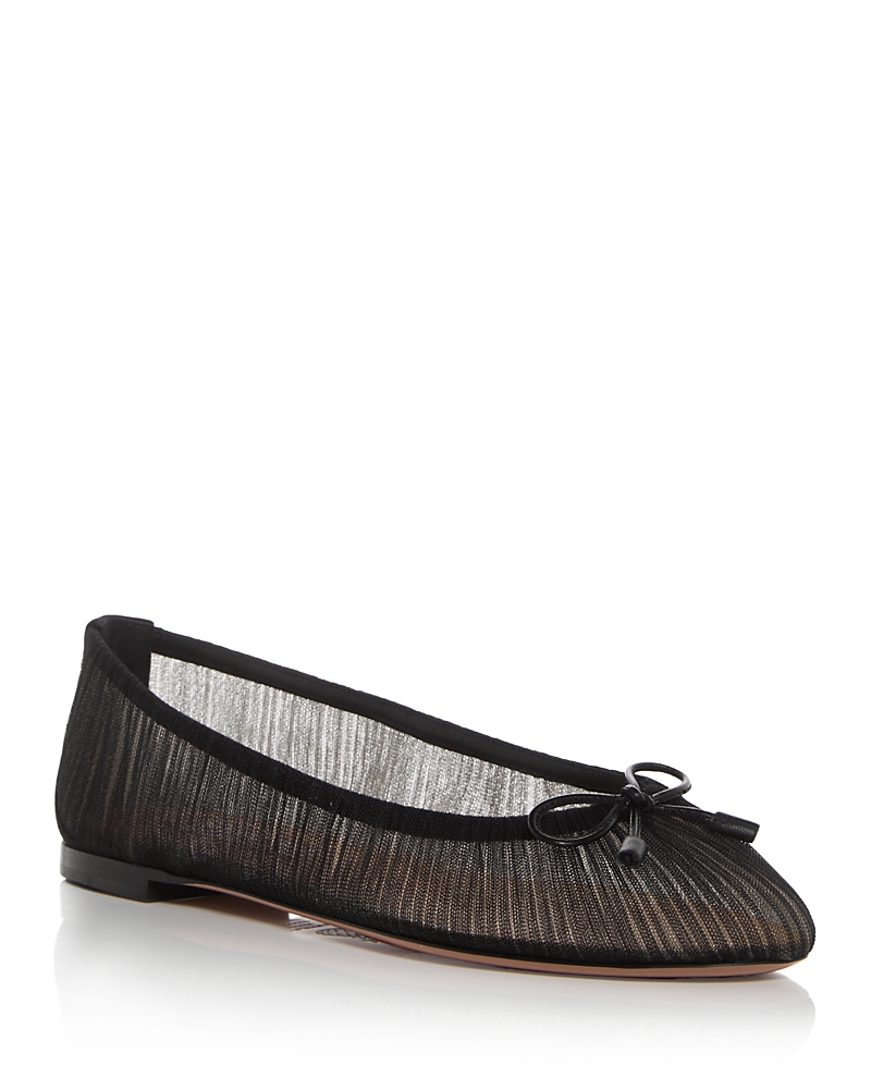 Aquazzura Women's Voille Ballet Flats In Black