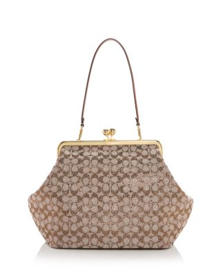 Kisslock Embellished Large Frame Bag