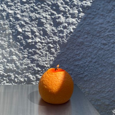Large Orange Candle