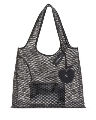 Extra Large Embellished Mesh Market Tote Bag