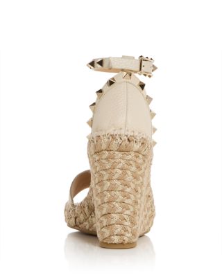 Women's Rockstud Espadrille Wedge Sandals