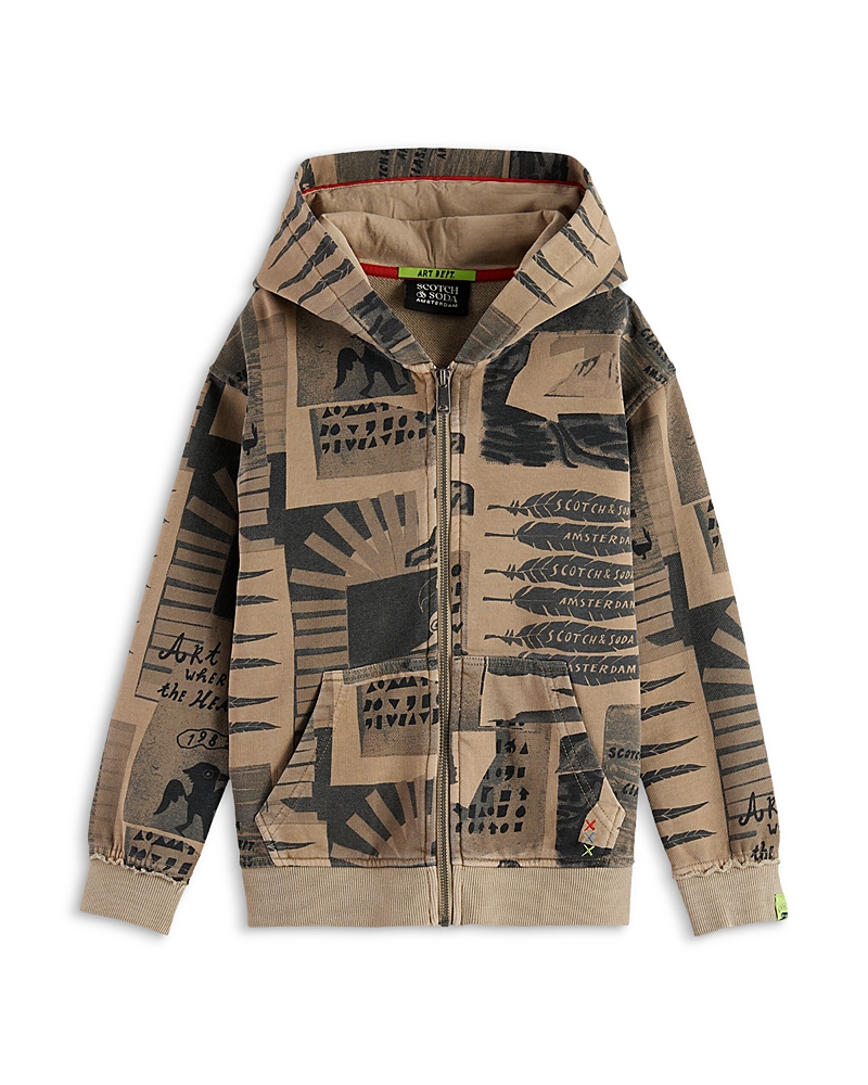 Scotch & Soda Boys' Relaxed Fit Printed Hoodie - Little Kid, Big Kid
