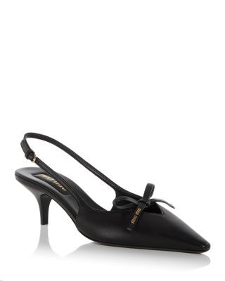 Women's Bow Slingback Pumps