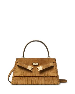 Lee Radziwill Petite Fringed Suede Top Handle Bag