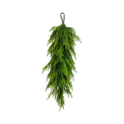Artificial Real Touch Norfolk Island Pine Teardrop 3' Swag with Natural Look