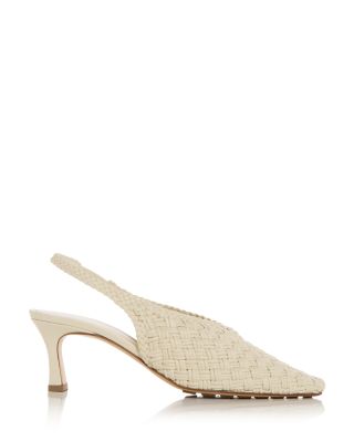 Women's Intrecciato Slingback Pumps