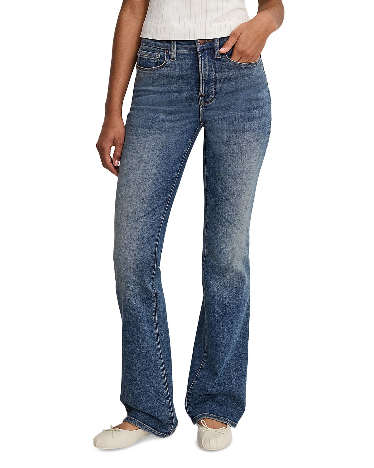 Good American Good Classic Bootcut Jeans