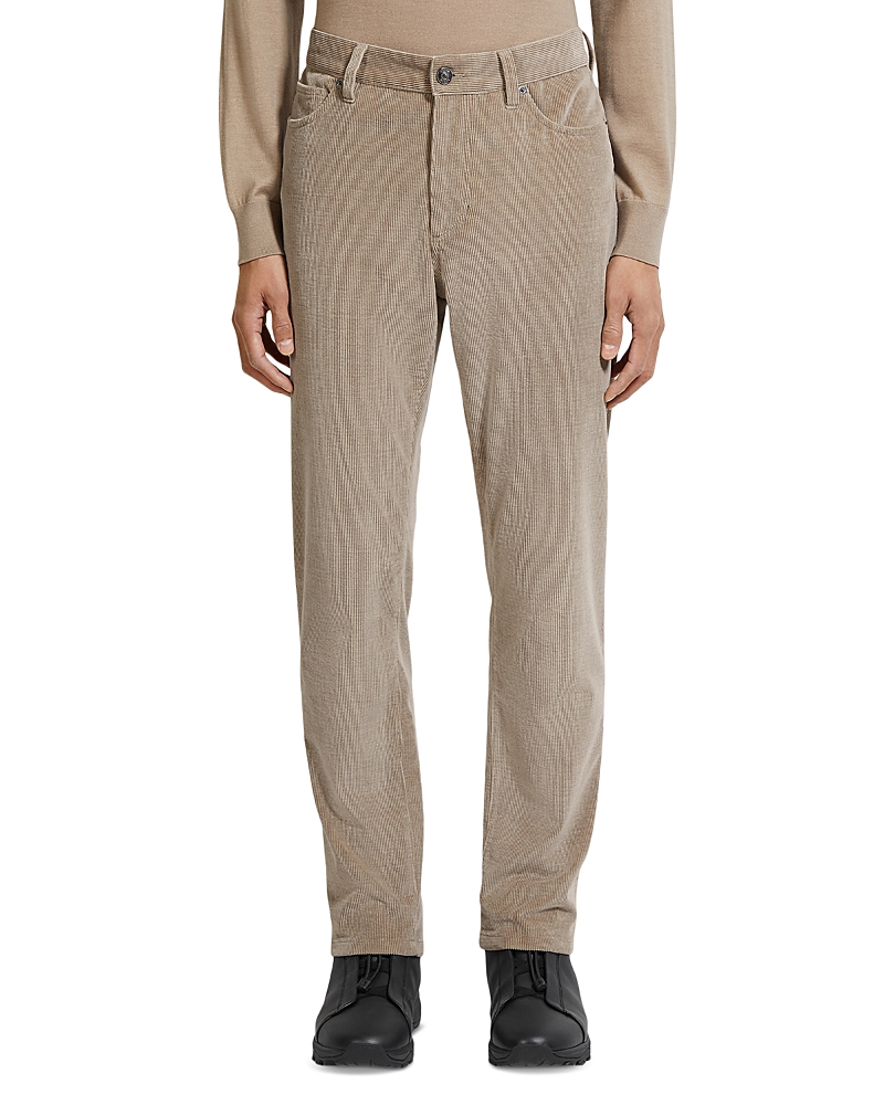 Zegna Cashco Slim Fit Corduroy Roccia Pants