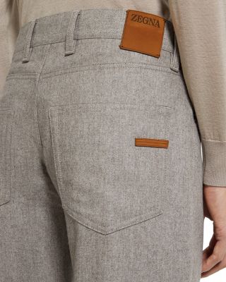 Slim Fit Wool and Cashmere Roccia Pants