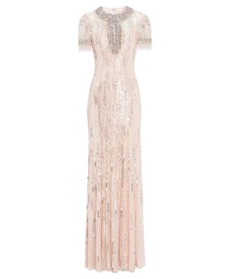 Nova Sequin-Embellished Keyhole-Neck Maxi Dress