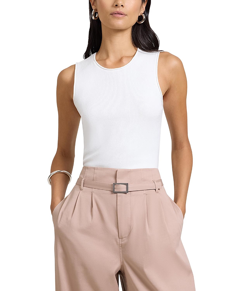 Onia Fitted Micro Rib Tank In White