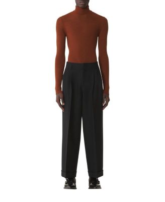  Wide-Leg Flannel Pants