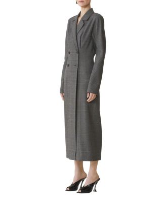  Double Breasted Prince of Wales Wool Dress