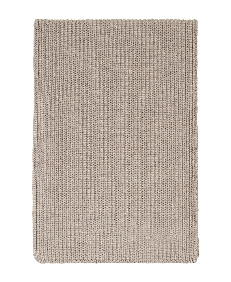 Lanvin Ribbed-knit Scarf In Brown