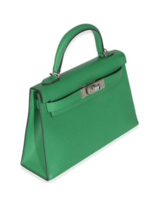 Mini Sellier Kelly 20 II PHW Leather Handbag