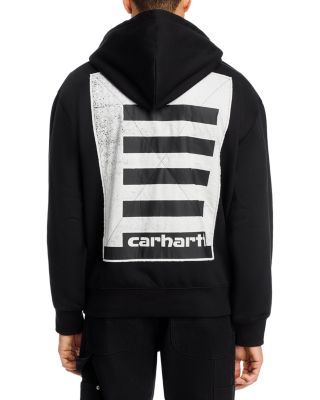 Zip Front Logo Graphic Hoodie