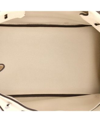 Birkin 30 Handbag Light Clemence with Palladium Hardware