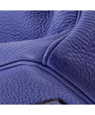 Birkin 35 Handbag Blue Togo with Palladium Hardware