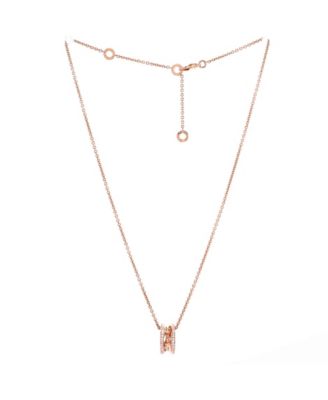  B.Zero1 Open Design Legend Zaha Hadid Pendant Necklace 18K Rose Gold with Diamonds, 15 - 17.75"