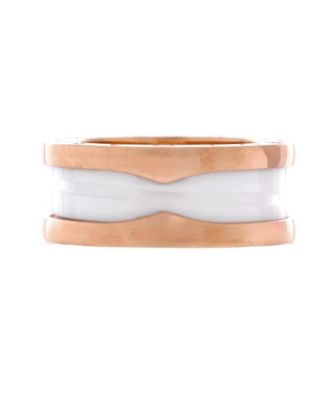 B.Zero1 Two Band Ring 18K Rose Gold and Ceramic
