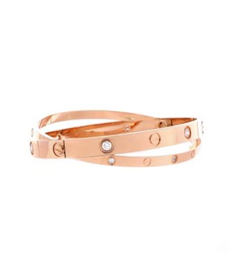  Double Love Bracelet 18K Rose Gold with Diamonds