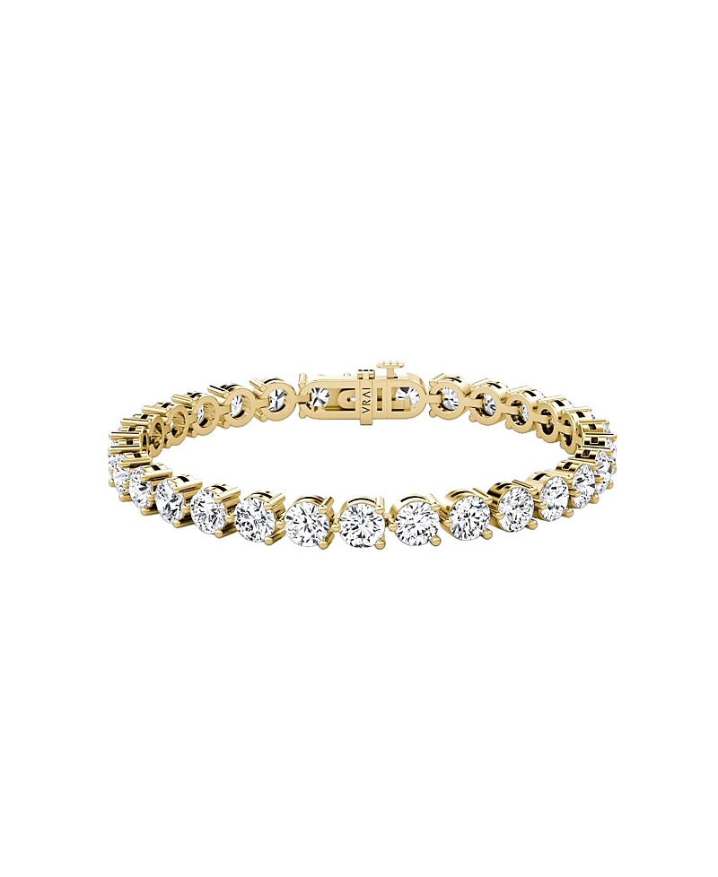 Vrai Tennis Bracelet, Extra Large In 14k Gold, 13.5ctw Round Brilliant Lab Created Diamonds, 6.5" In Gold