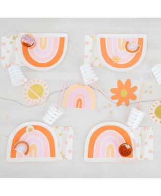  Boho Rainbow Birthday Garland, Set of 16 Pieces and Hanging Twine - Ages 5-7