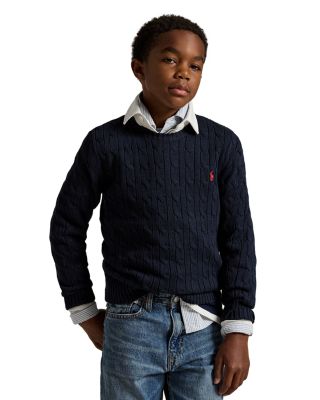 Boys&#39; Cable-Knit Cotton Sweater - Little Kid, Big Kid