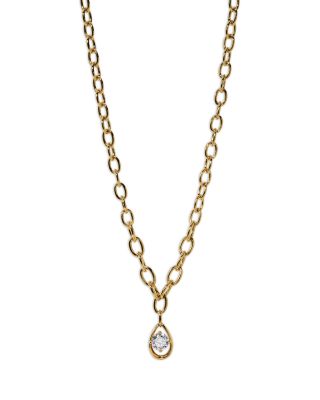 It Girl Cubic Zirconia Chain Pendant Necklace, 16-18"