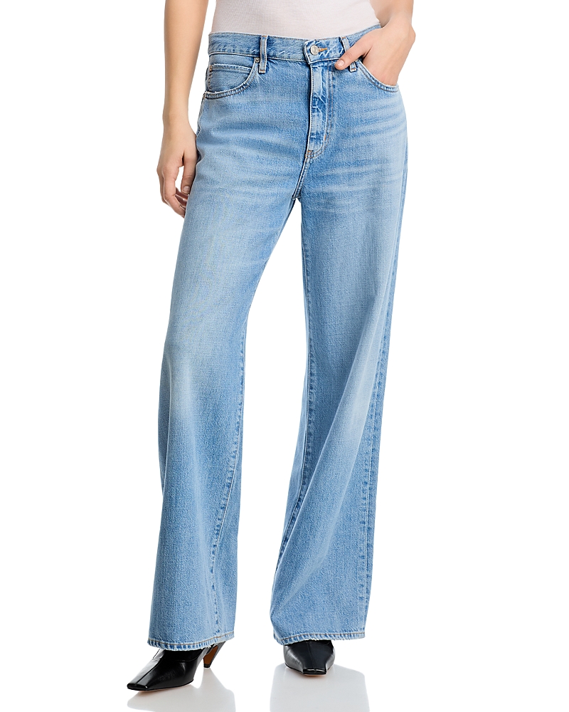 Frame The Off Duty Stroll High Rise Jeans in Frey