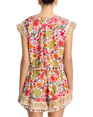 Banana Flowers Blouse Swim Cover-Up & Banana Flowers Swim Cover-Up Shorts