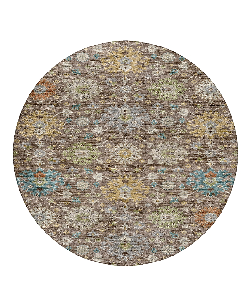 Dalyn Rug Company Silk Road Sr3 Round Area Rug, 8'0x8'0 In Brown
