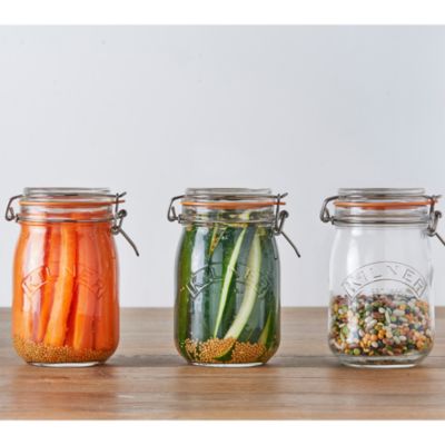 Round Clip Top Jars, Set of 4