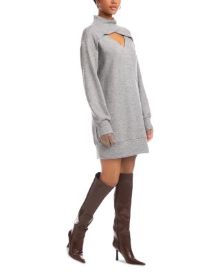 Claylee Crossover Turtleneck Dress