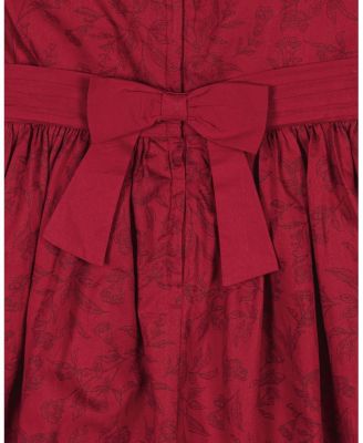 Girls' Organic Puff Sleeve Sateen Party Dress - Little Kid, Big Kid