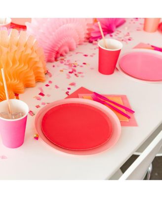 Solid Shade Colors Paper Party Cups, Set of 8