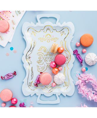 Let Them Eat Cake Platters Shaped Large Paper Plates, Set of 8