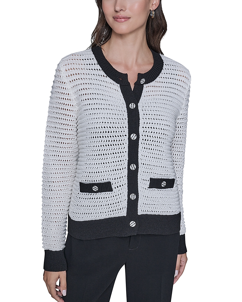 Karl Lagerfeld Paris Textured Cardigan