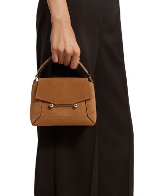 Mosaic Nano Leather & Suede Top Handle Bag